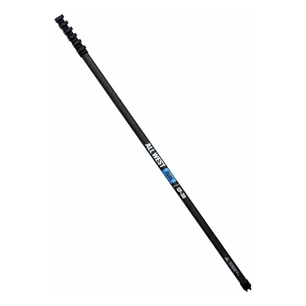 Product shot — CF-30 Anti-Spin Carbon Fibre Water Fed Pole – 9 m (30 ft), 6 sections