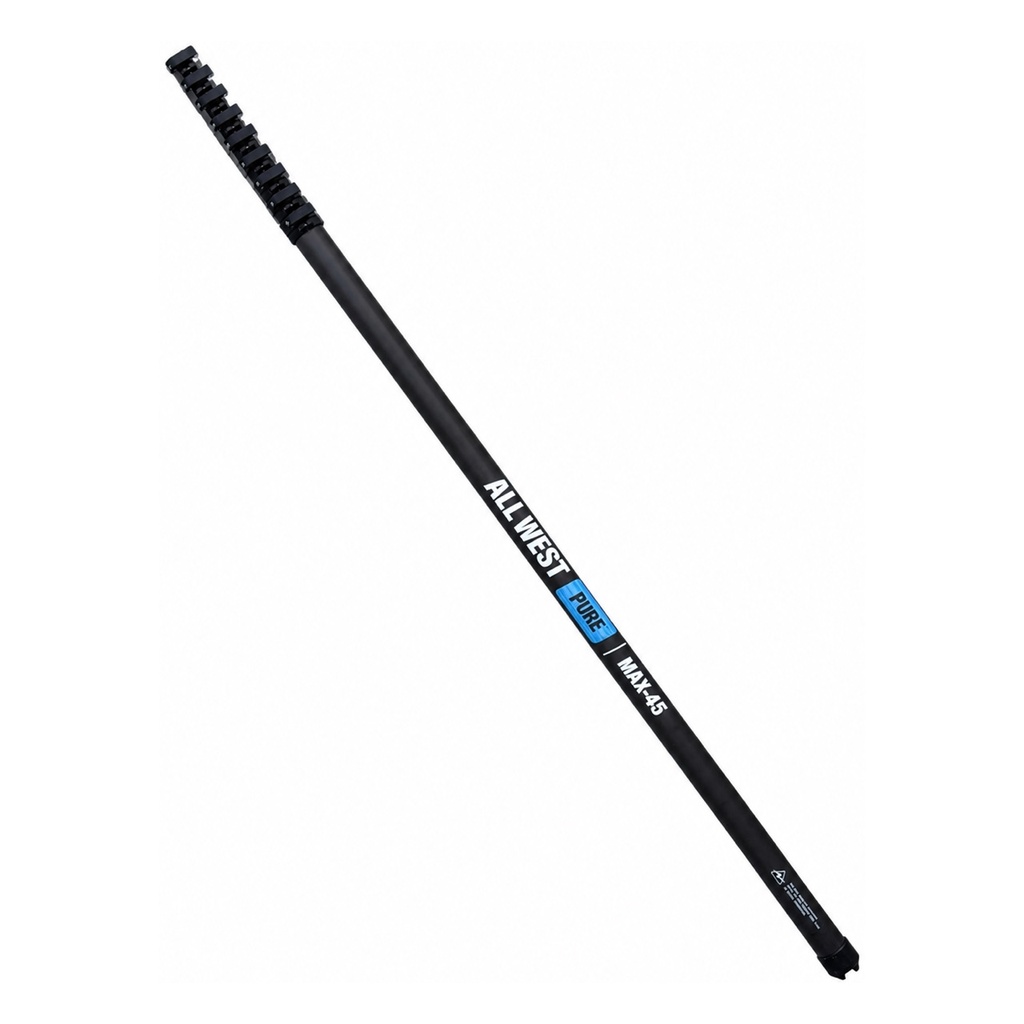 Product shot — MAX-45 Anti-Spin High-Modulus Carbon Fibre Water Fed Pole – 13.7 m (45 ft), 9 sections