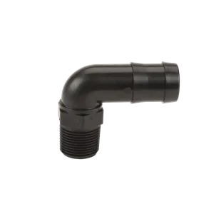 [HB075/100-90] 3/4 Male Thread x 1" 90° Hose Barb Elbow