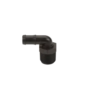 [HB100/075-90] 1" Male Thread x 3/4 90° Hose Barb Elbow