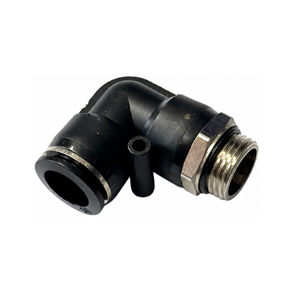 [PL16-G04] Push-Fit Elbow 16mm x BSPP 1/2" Male O-ring