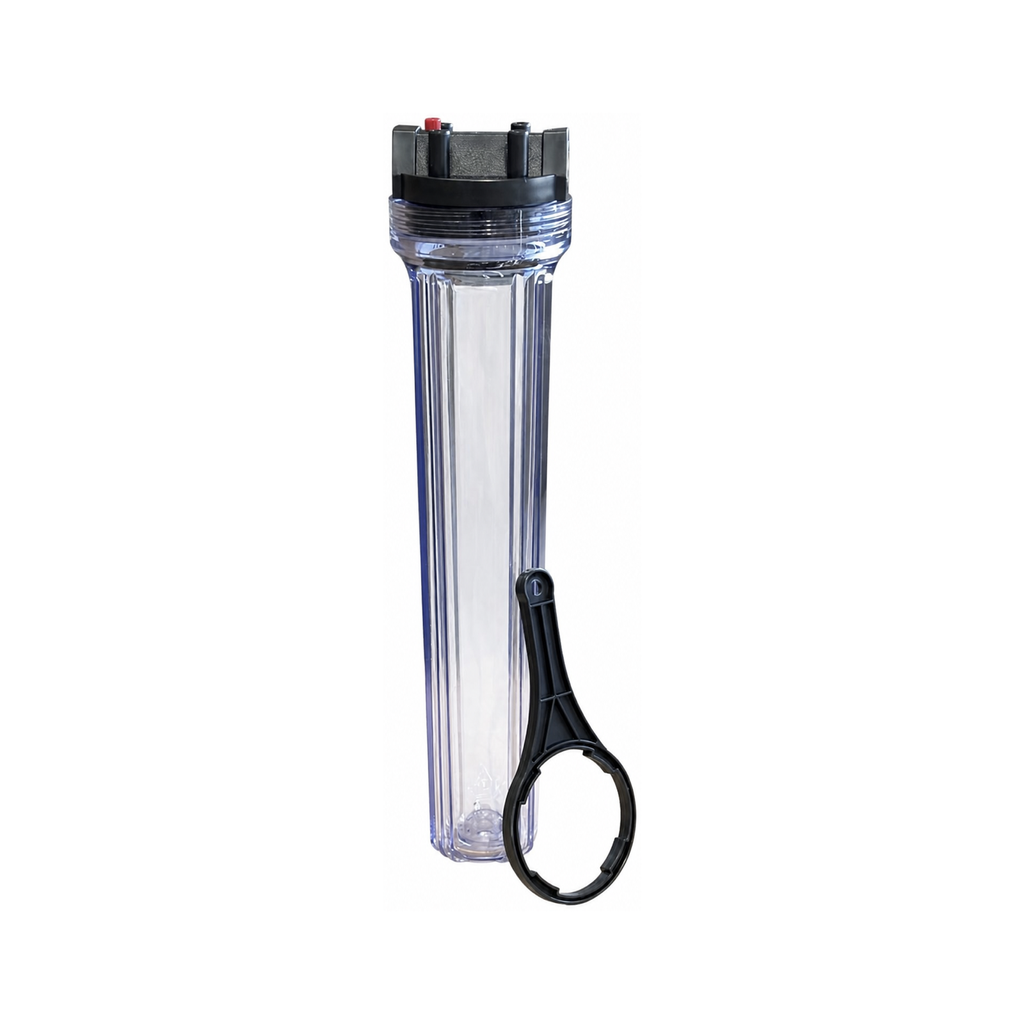 [PW-HSG-2025C] 2.5" x 20" Filter Housing - Clear - 3/4"